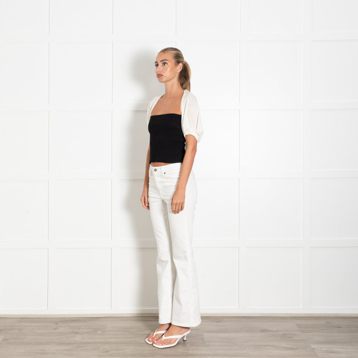 Bamford Cream Linen Mix Shrug