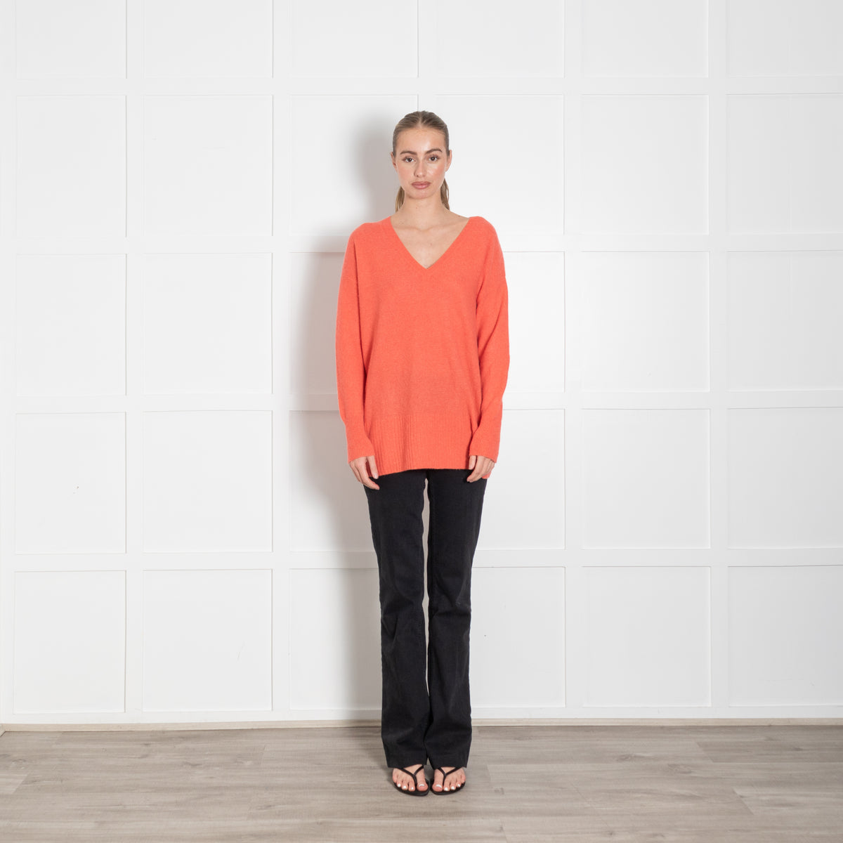 Pure Collection Orange Cashmere Long Jumper