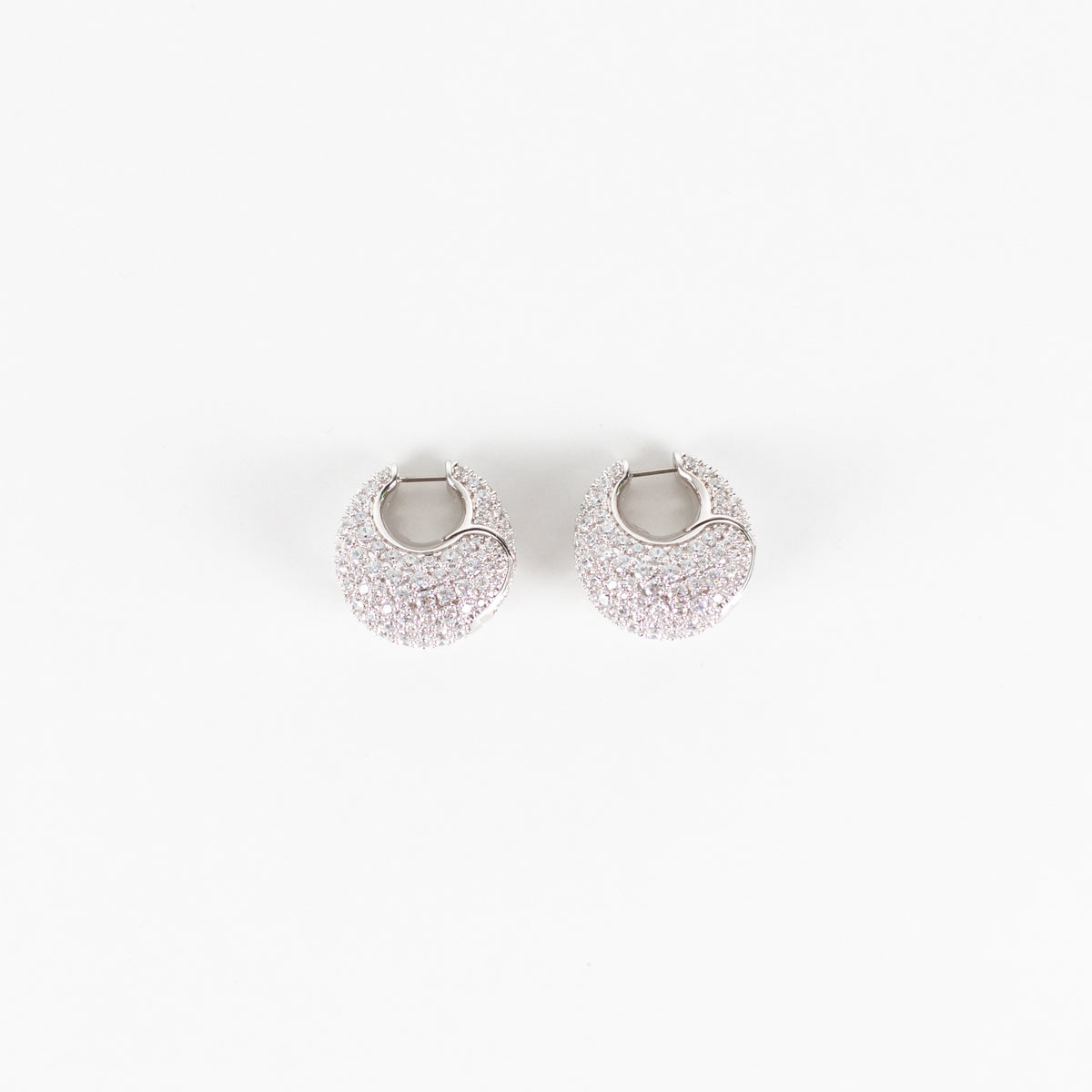 Swarovski White Sublima Rhodium Plated Earrings