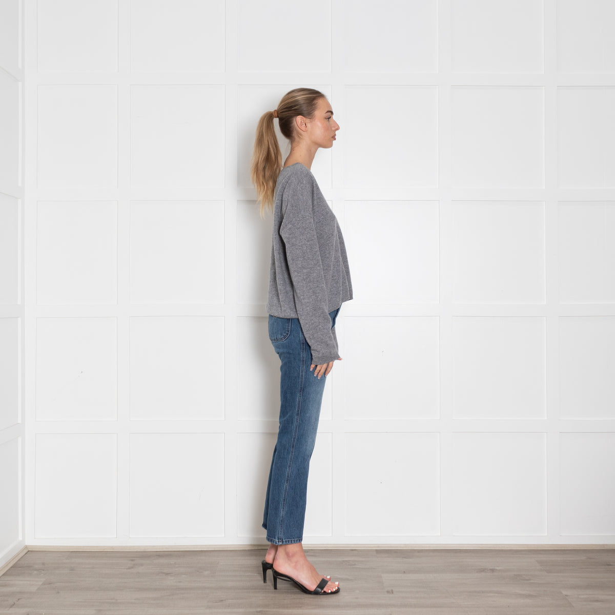 Lisa Yang Grey Cashmere Oversized Cardigan