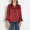 L'Agence Burnt Orange Dani Silk Shirt