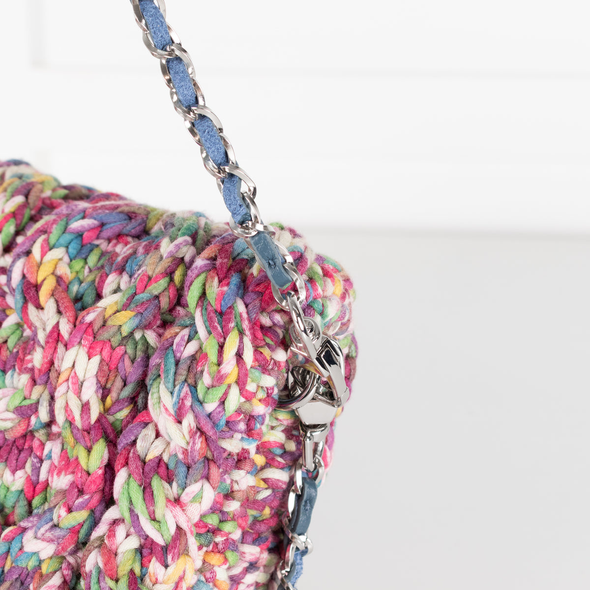 Zadig & Voltaire Preloved Rock Knitted Mix Clutch With Detachable Chain Strap