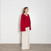 By Malene Birger Red V Neck  Long Sleeve Jumper