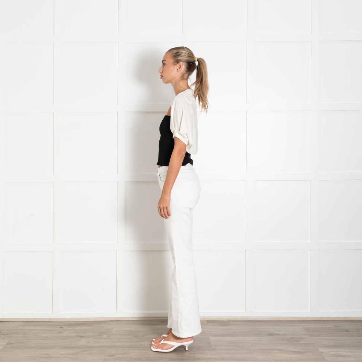 Bamford Cream Linen Mix Shrug