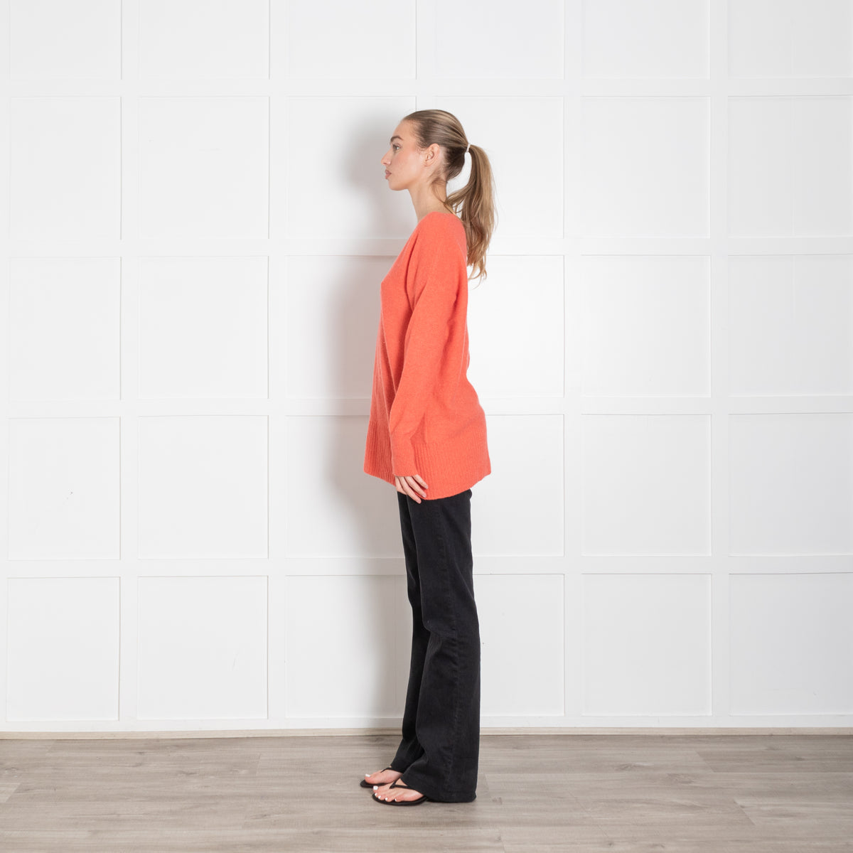 Pure Collection Orange Cashmere Long Jumper