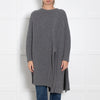 Stella McCartney Grey Cableknit Oversized Jumper With Splits