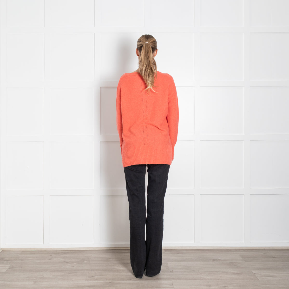 Pure Collection Orange Cashmere Long Jumper