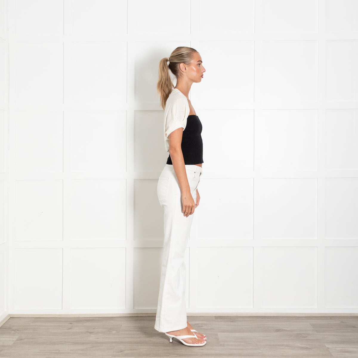 Bamford Cream Linen Mix Shrug