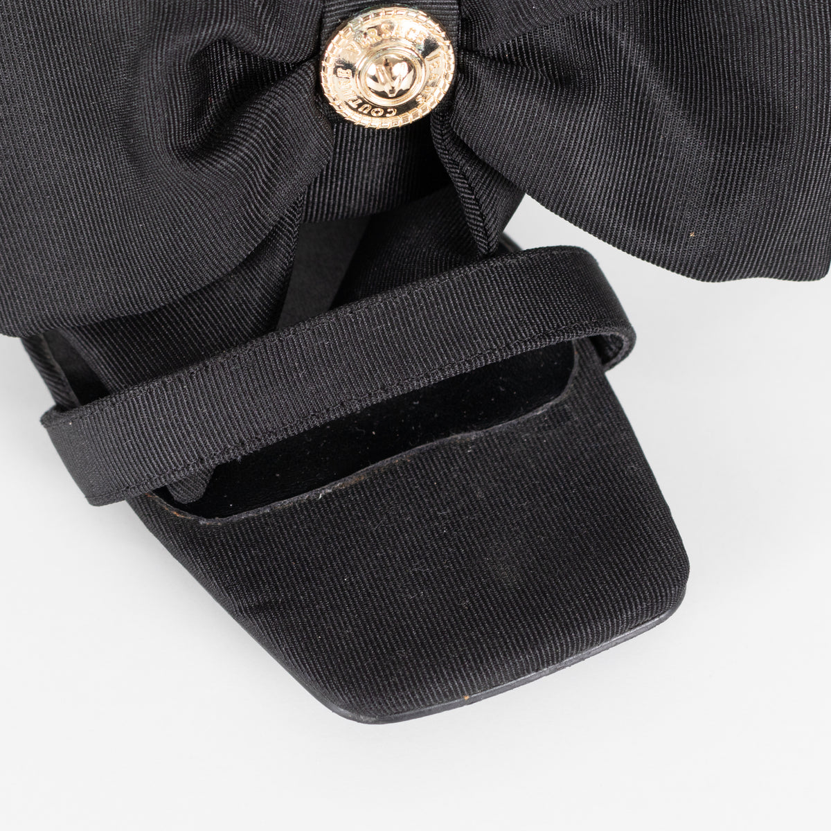 Versace Jeans Couture Black Emily Bow Healed Sandals