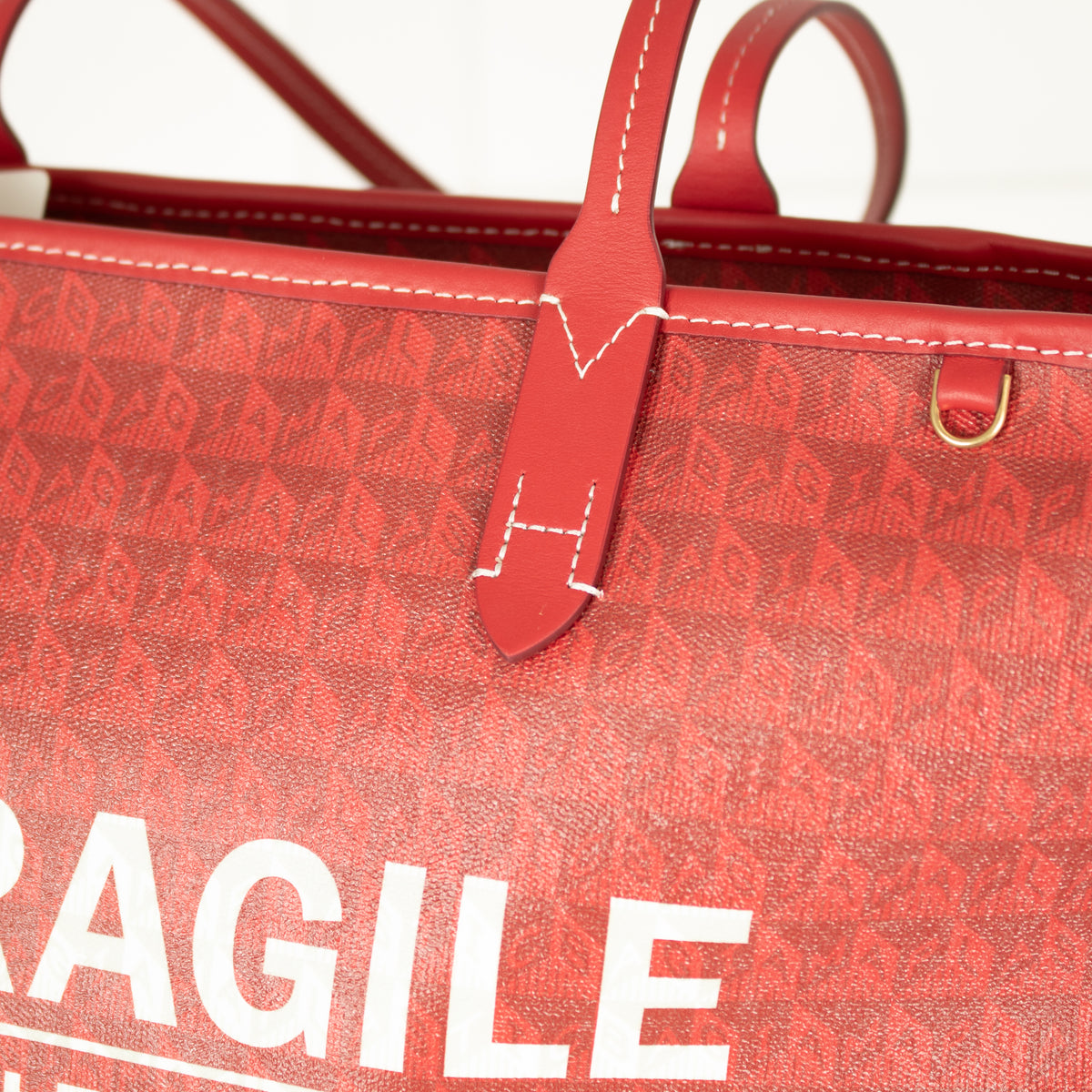 Anya Hindmarch Red Fragile Handle With Care Plastic Bag