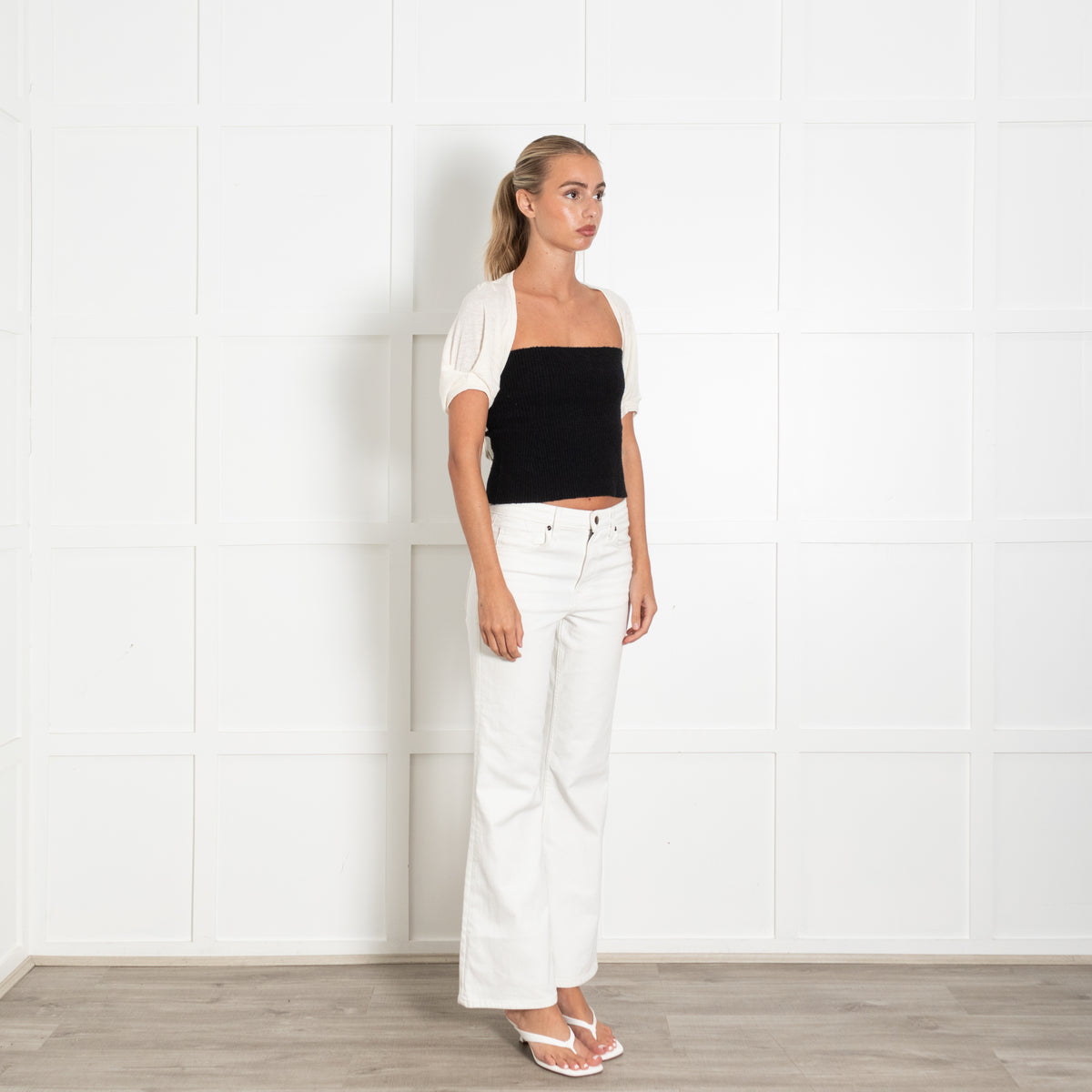 Bamford Cream Linen Mix Shrug