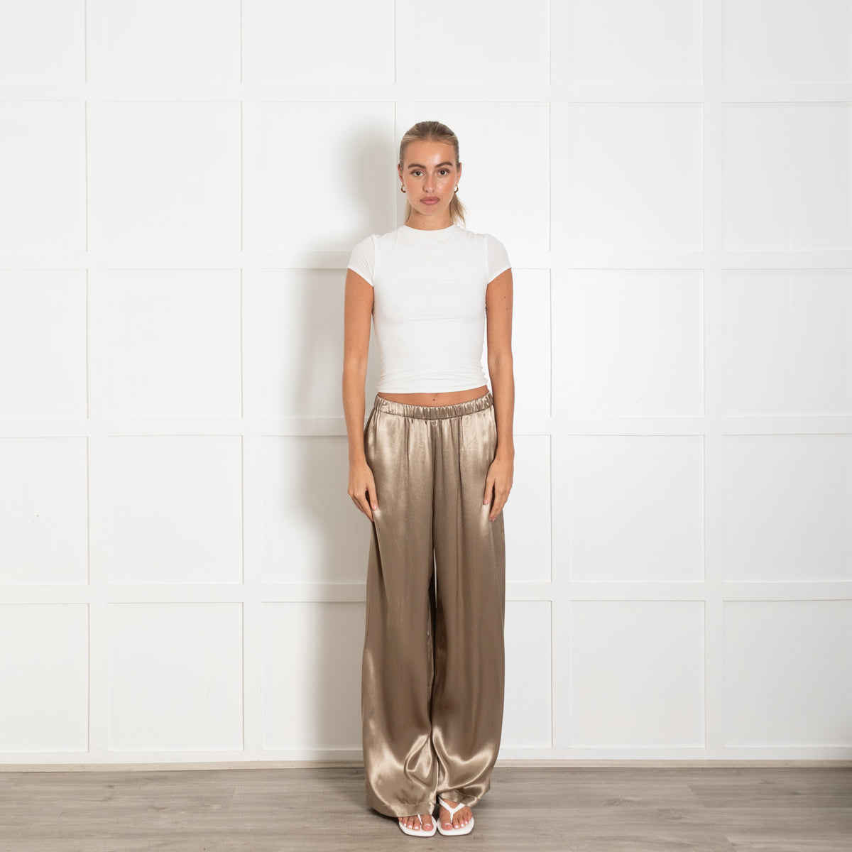 Pomandere Gold Satin Trousers
