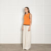 Ganni Orange Bead Embellished Wool and Cashmere Vest