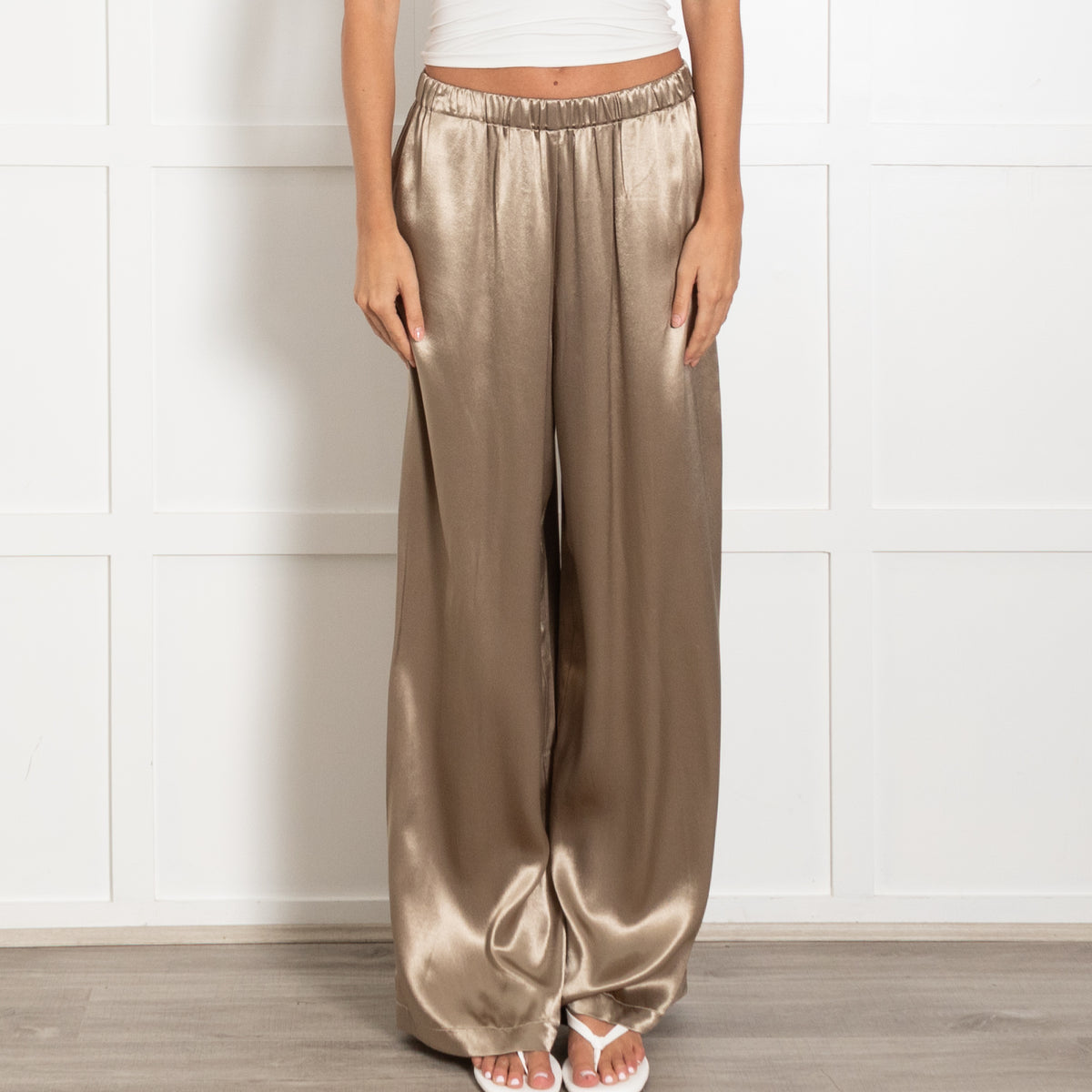 Pomandere Gold Satin Trousers