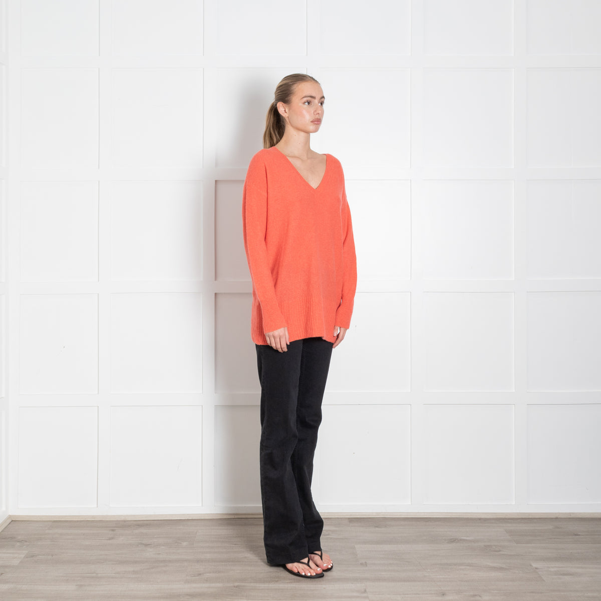 Pure Collection Orange Cashmere Long Jumper