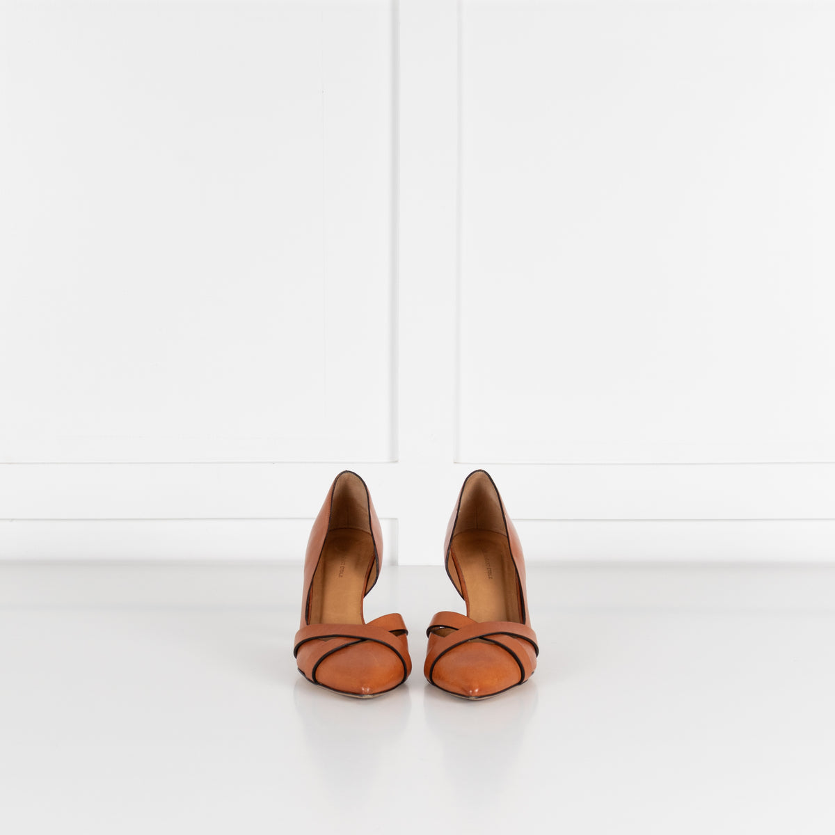 Isabel Marant Etoile Tan Leather Cone Shaped Heel Shoes