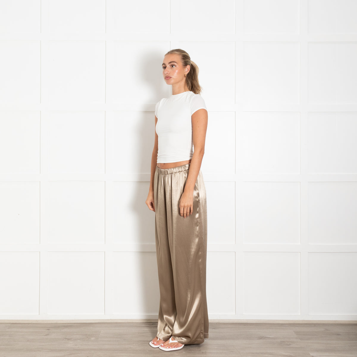 Pomandere Gold Satin Trousers