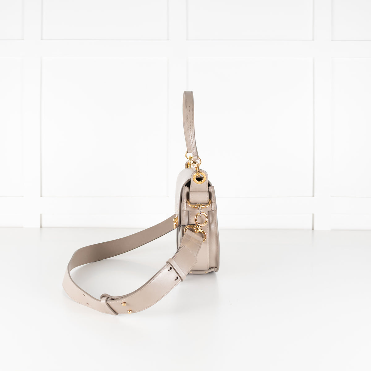 Chloé Tess Taupe Smooth Leather Bag