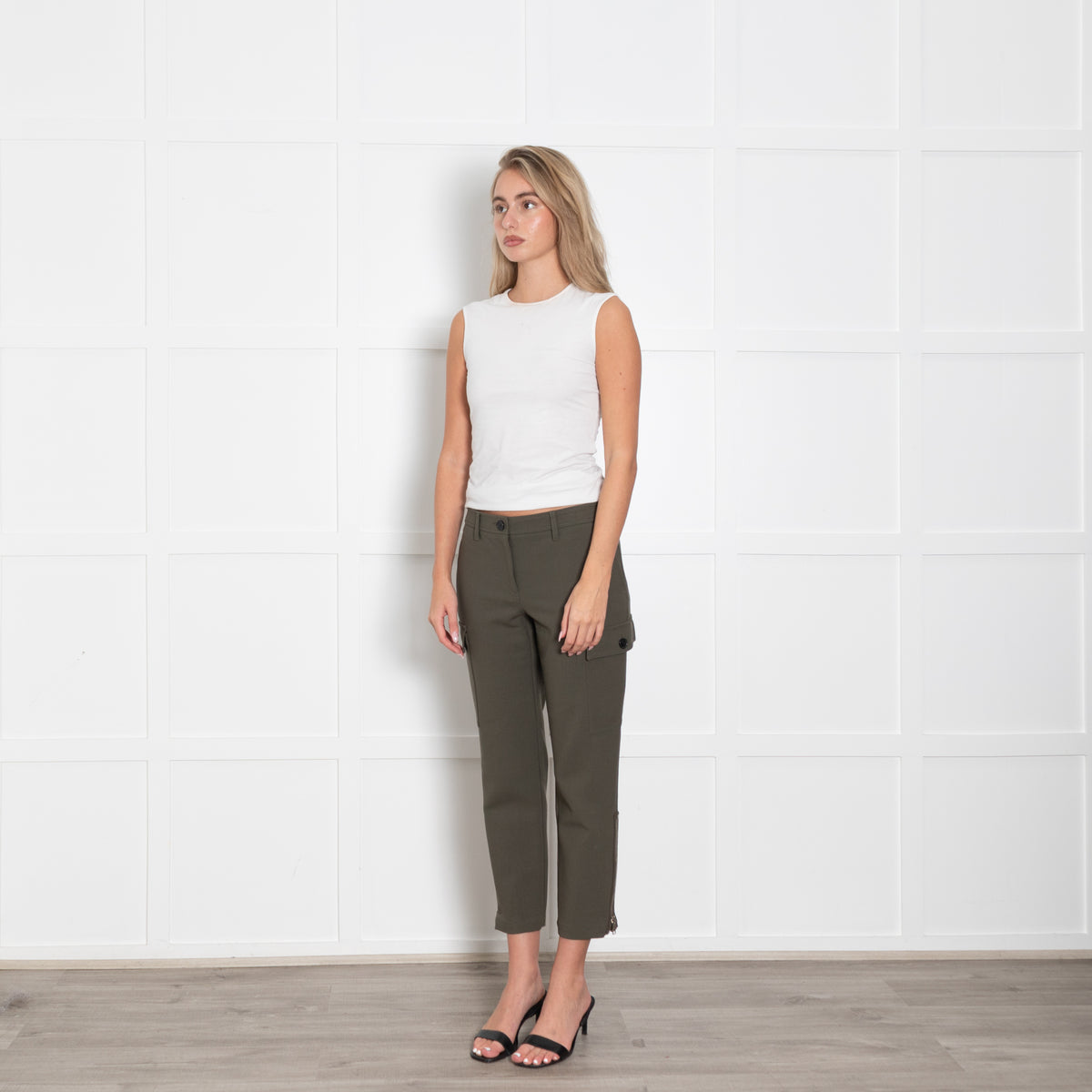 Alexander McQueen Green Cargo Trousers With Zip Ankles