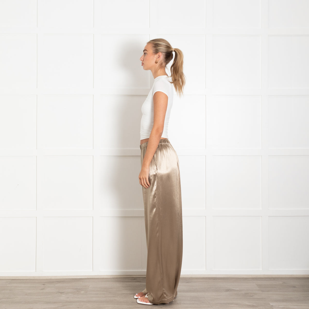 Pomandere Gold Satin Trousers