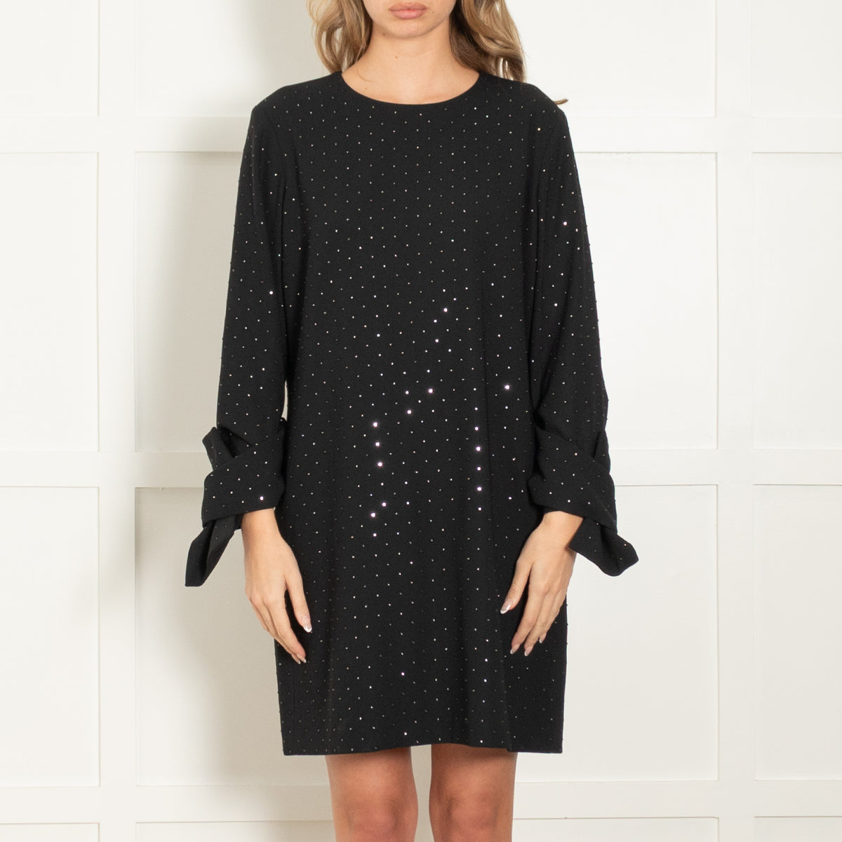 Victoria Victoria Beckham Black Crystal Embellished Dress