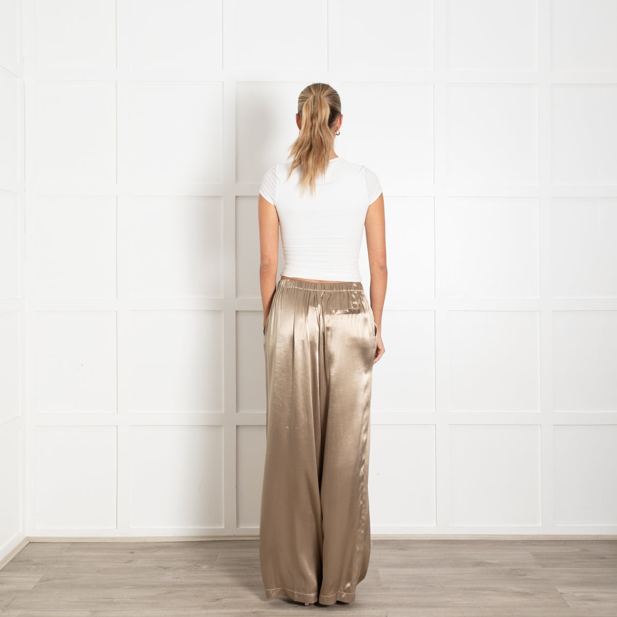 Pomandere Gold Satin Trousers