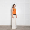 Ganni Orange Bead Embellished Wool and Cashmere Vest