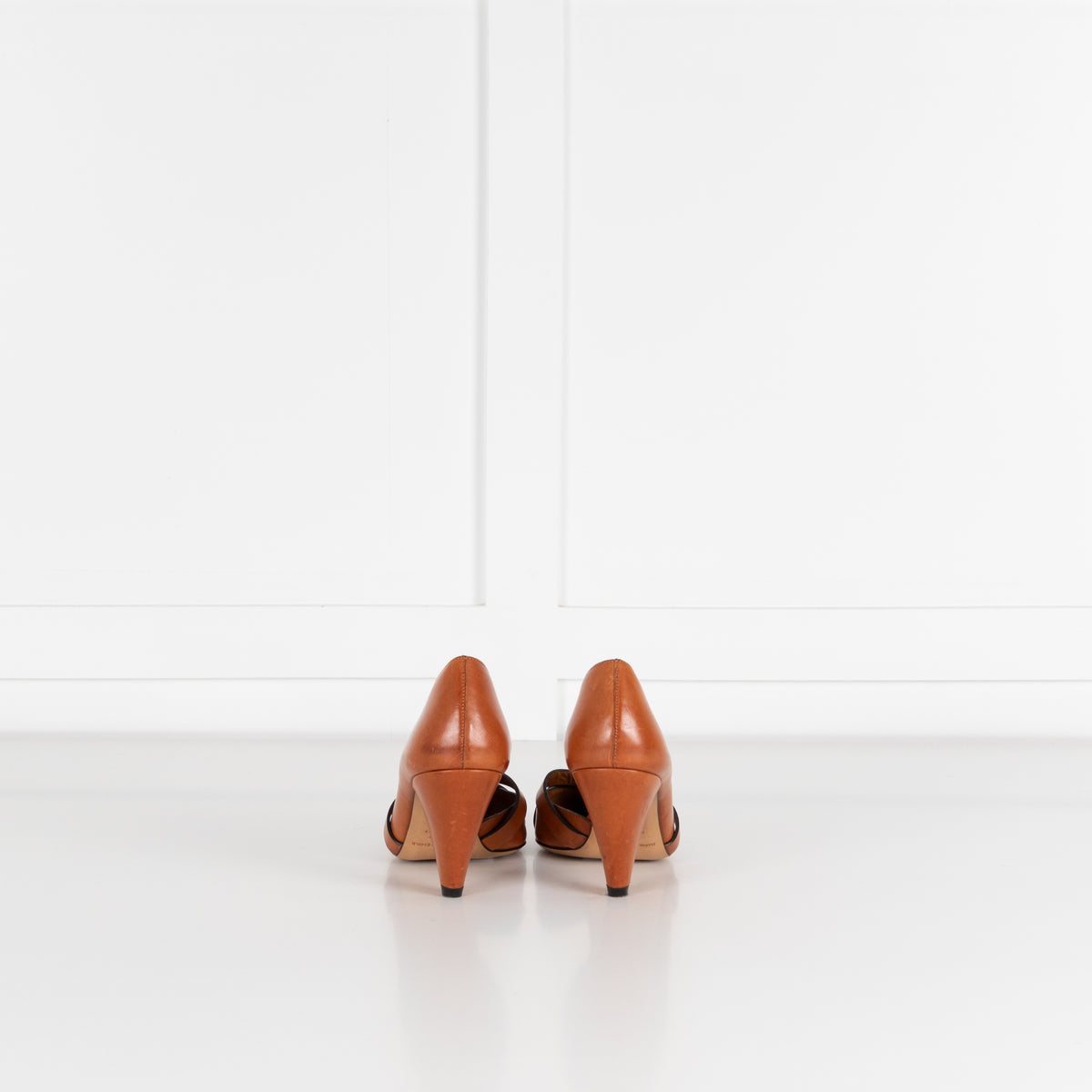 Isabel Marant Etoile Tan Leather Cone Shaped Heel Shoes