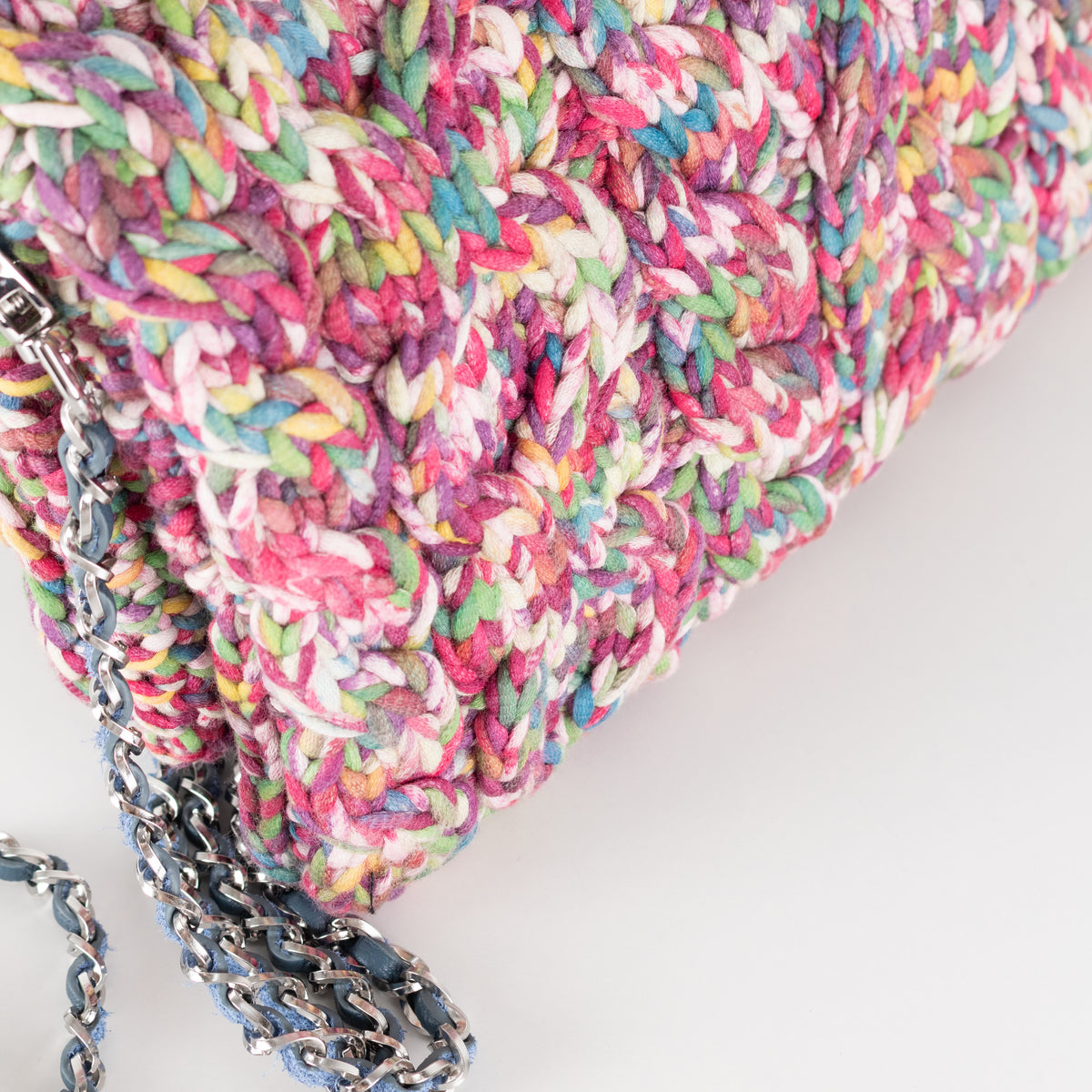 Zadig & Voltaire Preloved Rock Knitted Mix Clutch With Detachable Chain Strap