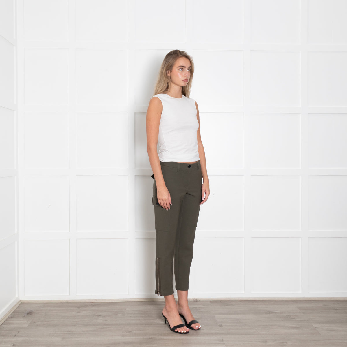 Alexander McQueen Green Cargo Trousers With Zip Ankles