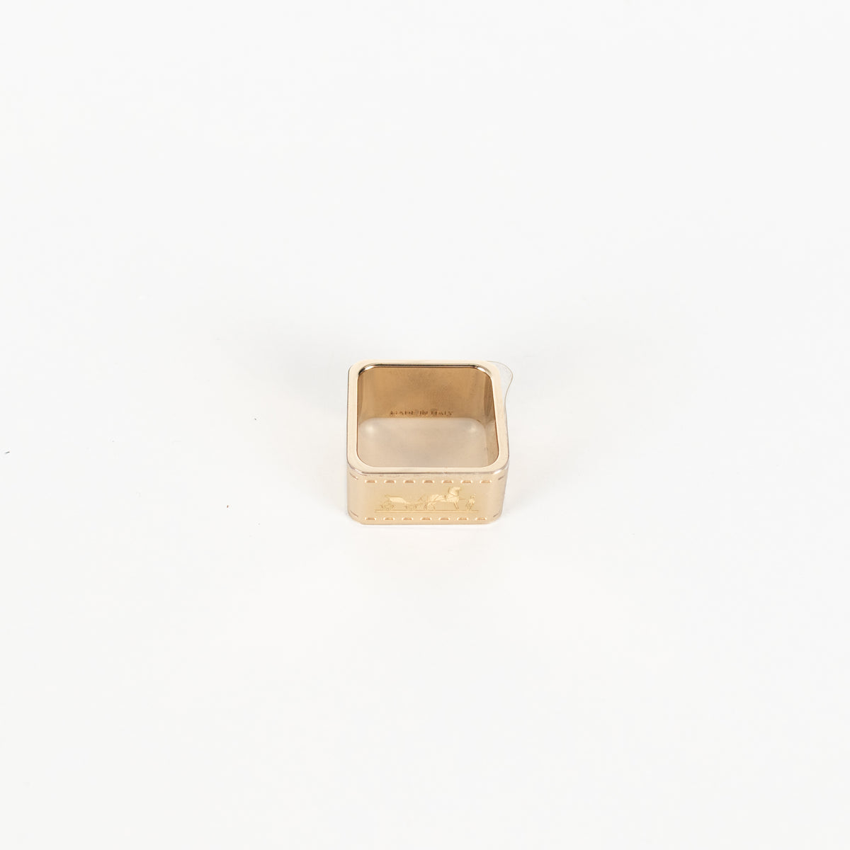 Hermès gold-tone palladium-plated scarf ring