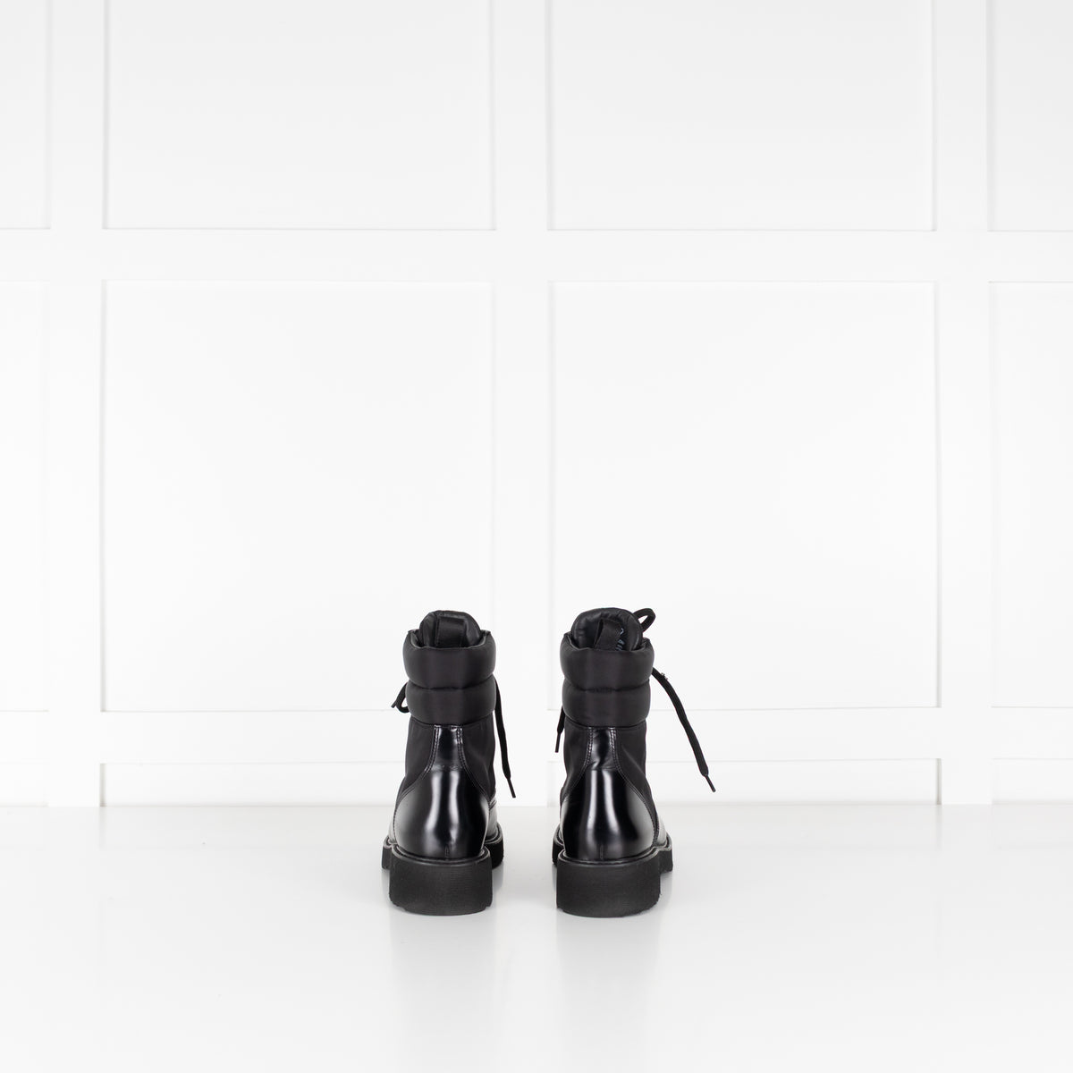 Prada Black Monolith Combat Boots