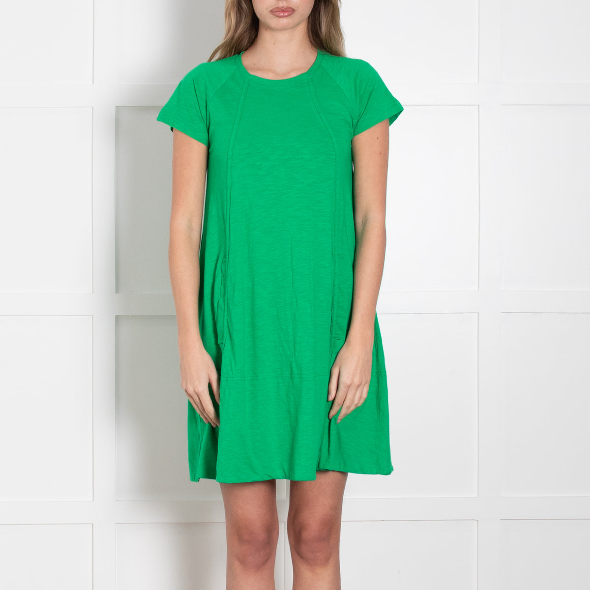 Me + Em Green T-Shirt Dress With Pockets