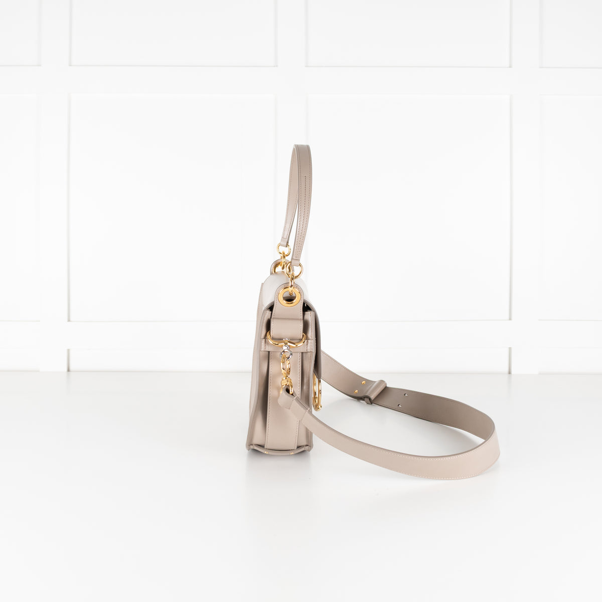 Chloé Tess Taupe Smooth Leather Bag