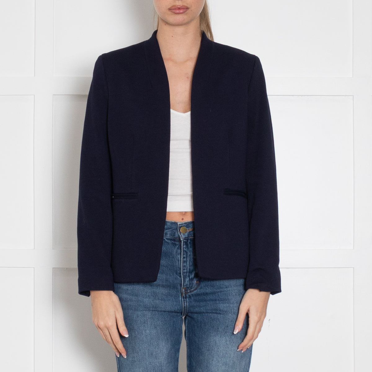 J Crew Navy Edge to Edge Blazer
