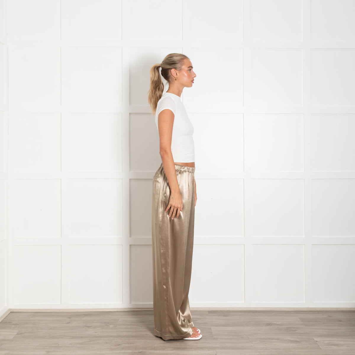 Pomandere Gold Satin Trousers