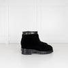 Chanel Shearling Black Ankle Boot