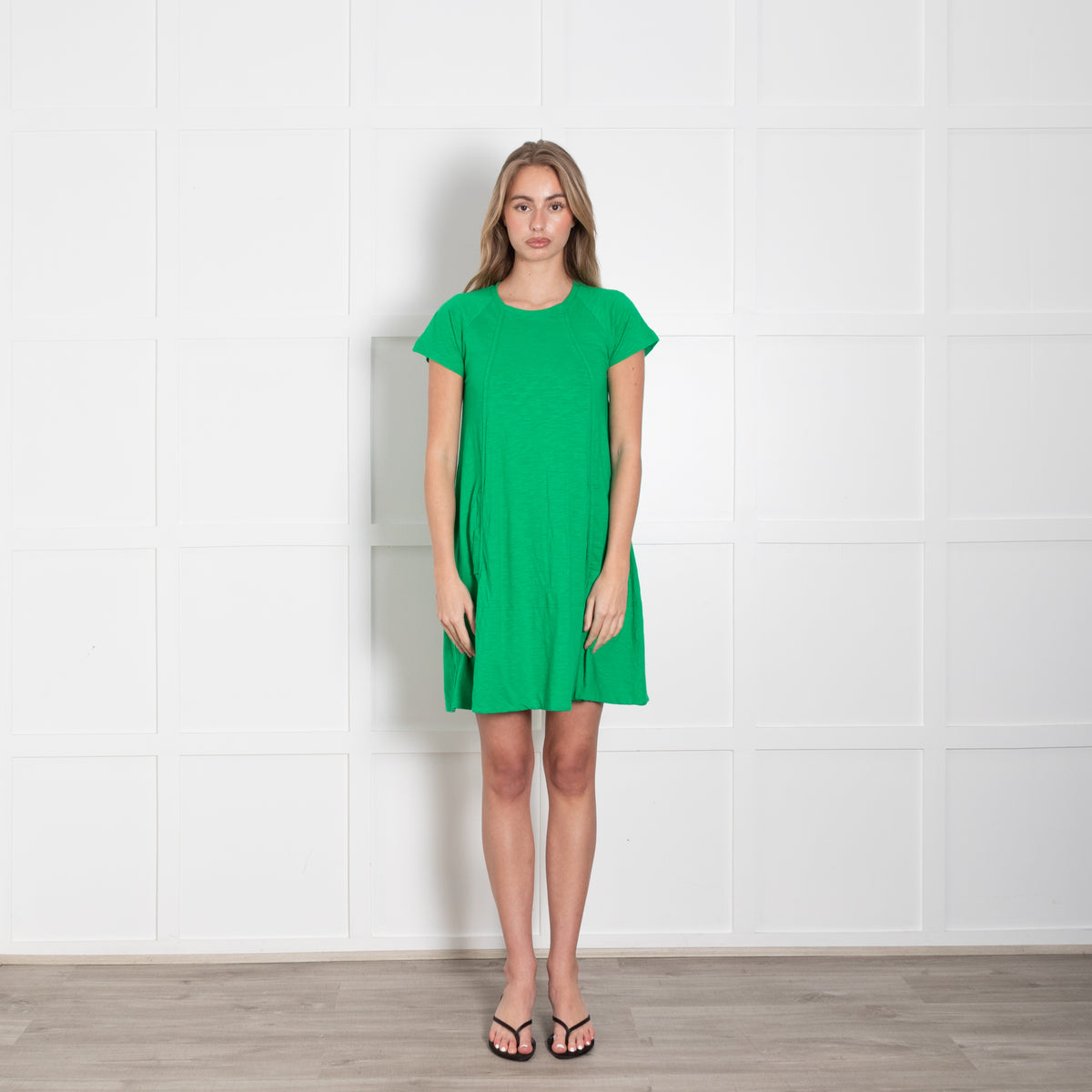 Me + Em Green T-Shirt Dress With Pockets