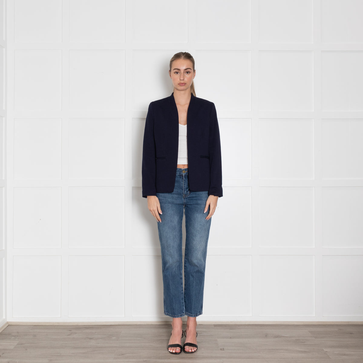 J Crew Navy Edge to Edge Blazer