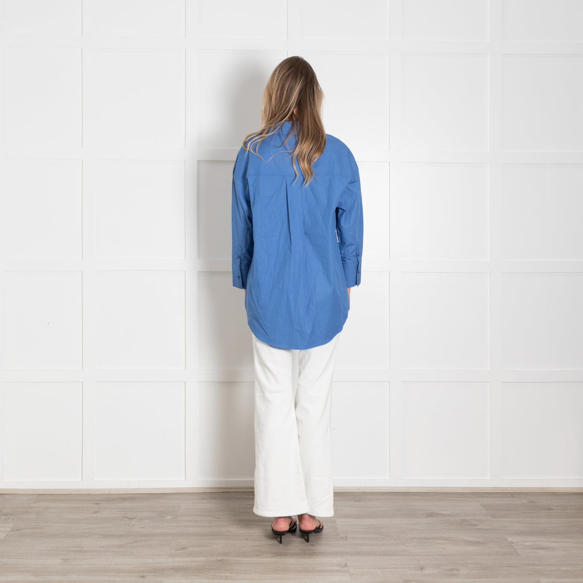 Anine Bing Blue Cotton Oversized Shirt