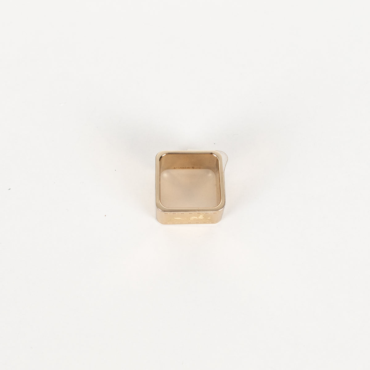 Hermès gold-tone palladium-plated scarf ring