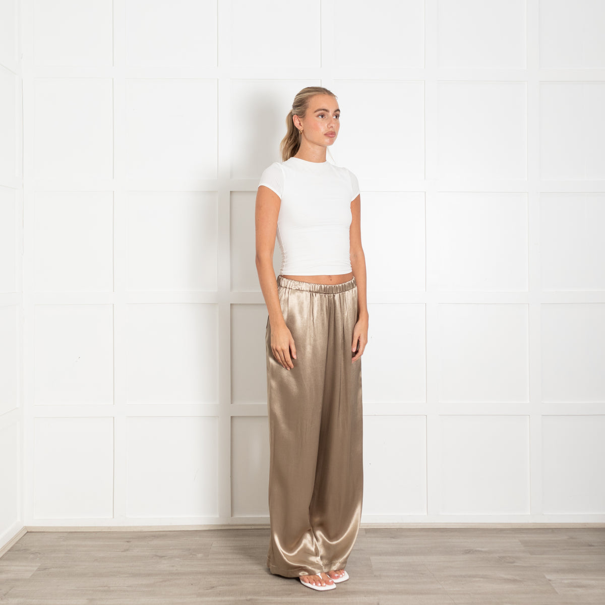 Pomandere Gold Satin Trousers