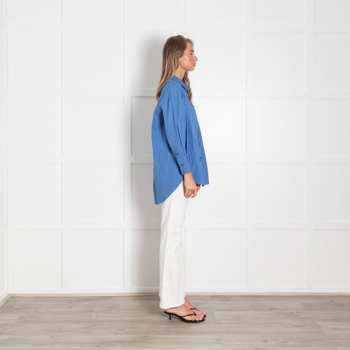 Anine Bing Blue Cotton Oversized Shirt