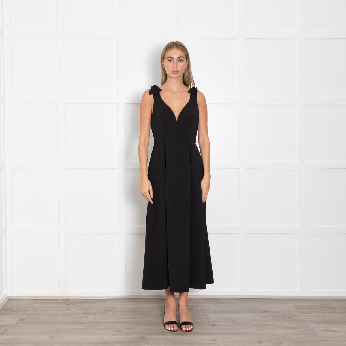 ALB Bowie Dress with Bow Shoulders