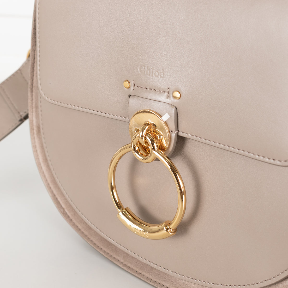 Chloé Tess Taupe Smooth Leather Bag