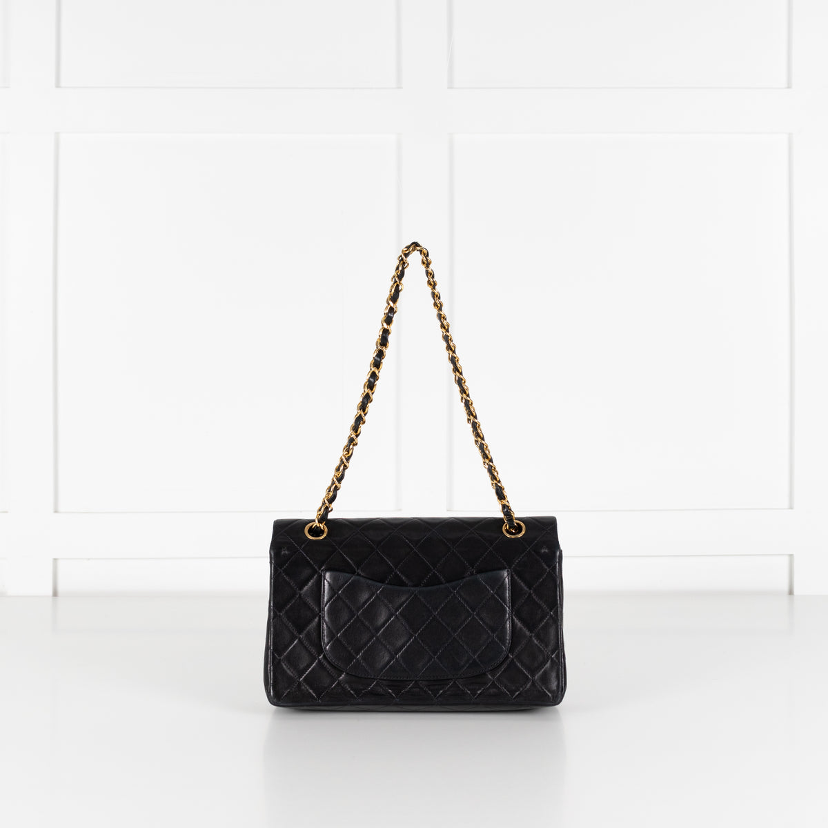 Chanel Black Lambskin Vintage Medium Double Flap