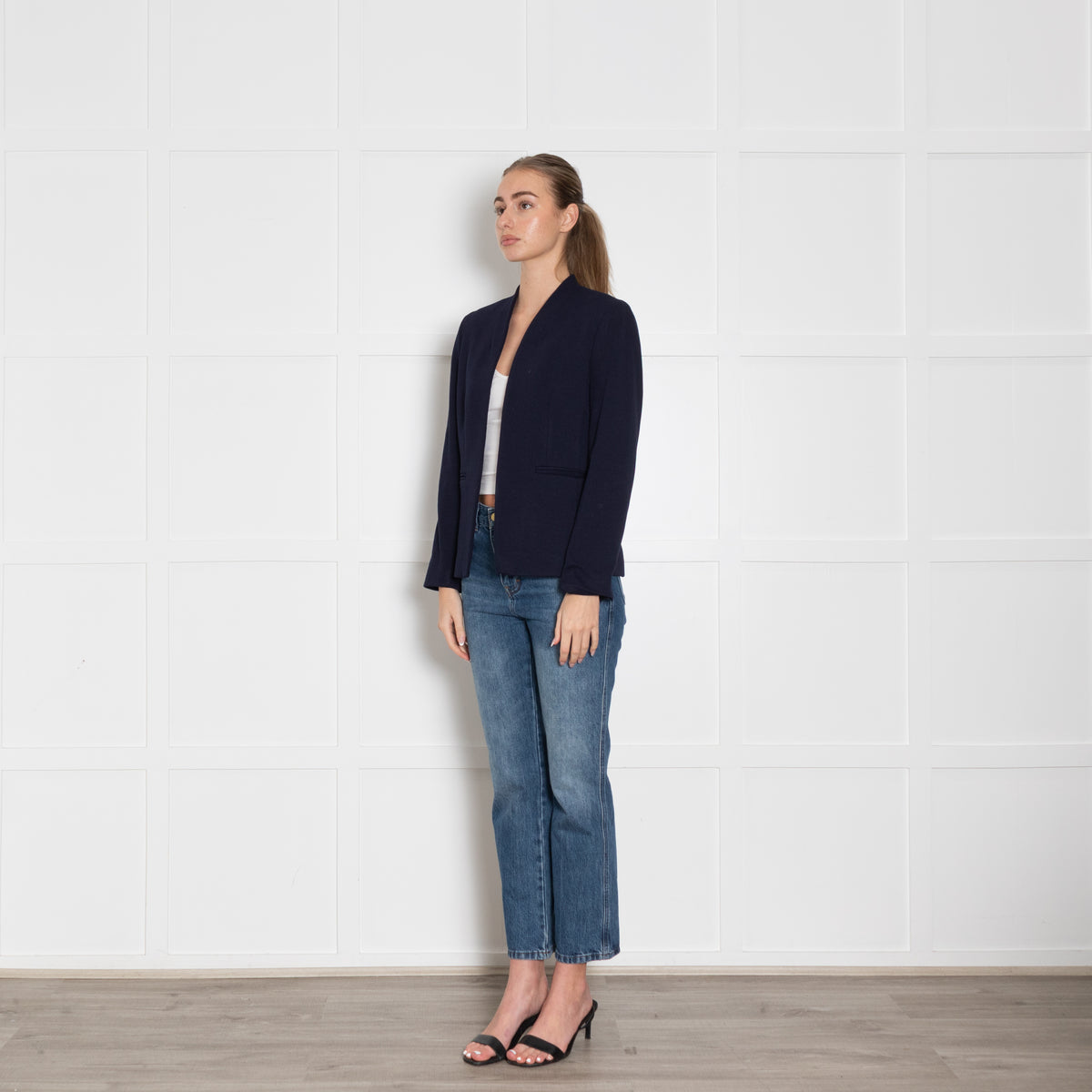 J Crew Navy Edge to Edge Blazer