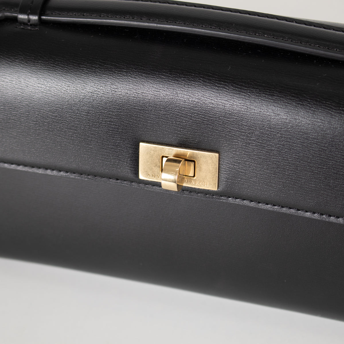 Anya Hindmarch Black Mortimer Leather Clutch