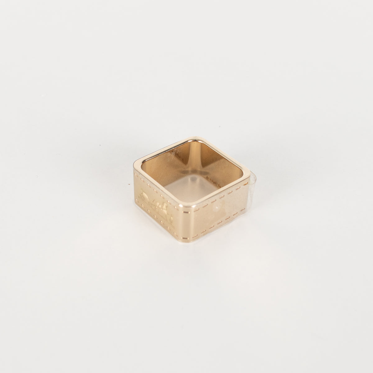 Hermès gold-tone palladium-plated scarf ring