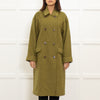 Mos Mosh Green Double Breasted Coat With Peter Pan Collar